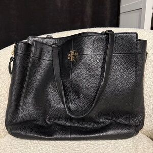 Tory Burch Robinson Pebbled Leather side zip tote